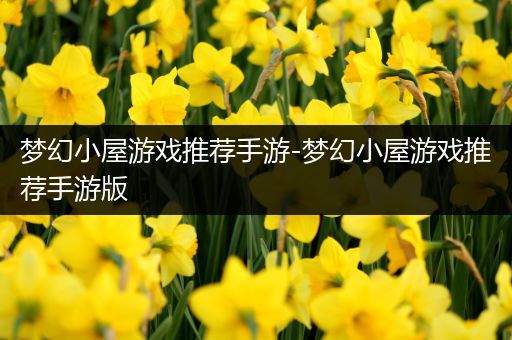 梦幻小屋游戏推荐手游-梦幻小屋游戏推荐手游版