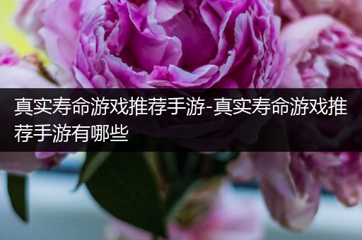 真实寿命游戏推荐手游-真实寿命游戏推荐手游有哪些
