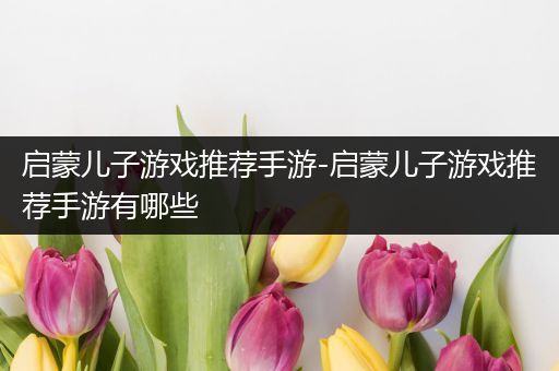 启蒙儿子游戏推荐手游-启蒙儿子游戏推荐手游有哪些