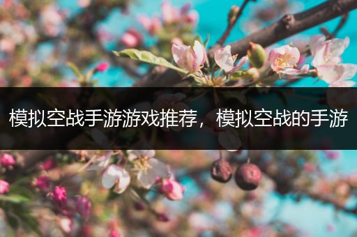 模拟空战手游游戏推荐，模拟空战的手游