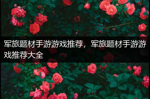 军旅题材手游游戏推荐，军旅题材手游游戏推荐大全