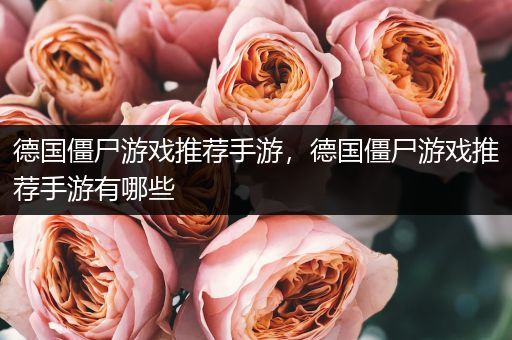 德国僵尸游戏推荐手游，德国僵尸游戏推荐手游有哪些