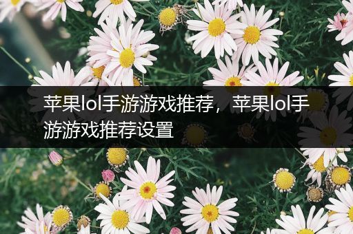 苹果lol手游游戏推荐，苹果lol手游游戏推荐设置